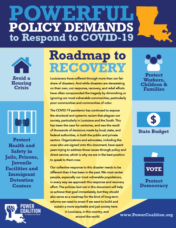 Louisiana advocacy organizations have a roadmap for an equitable COVID-19 recovery