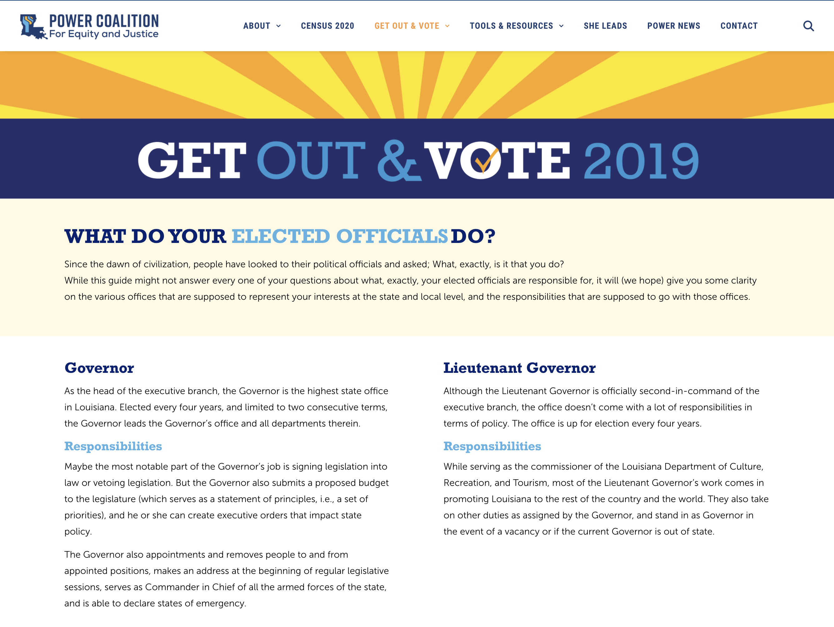 Power Coalition for Equity and Justice Adds More Voter Education Tools & Resources to Website