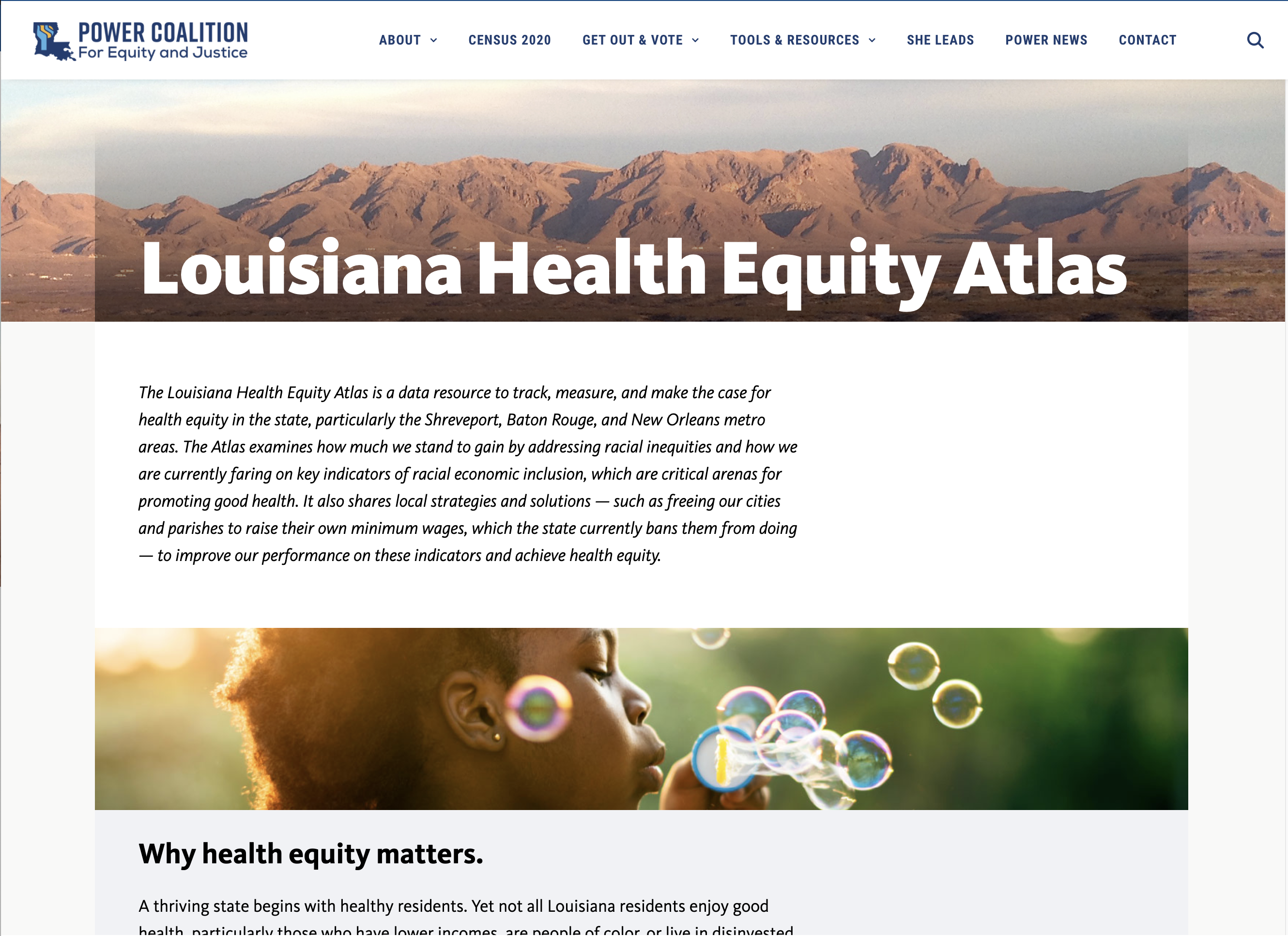 Power Coalition for Equity and Justice and PolicyLink Release Louisiana Health Equity Atlas