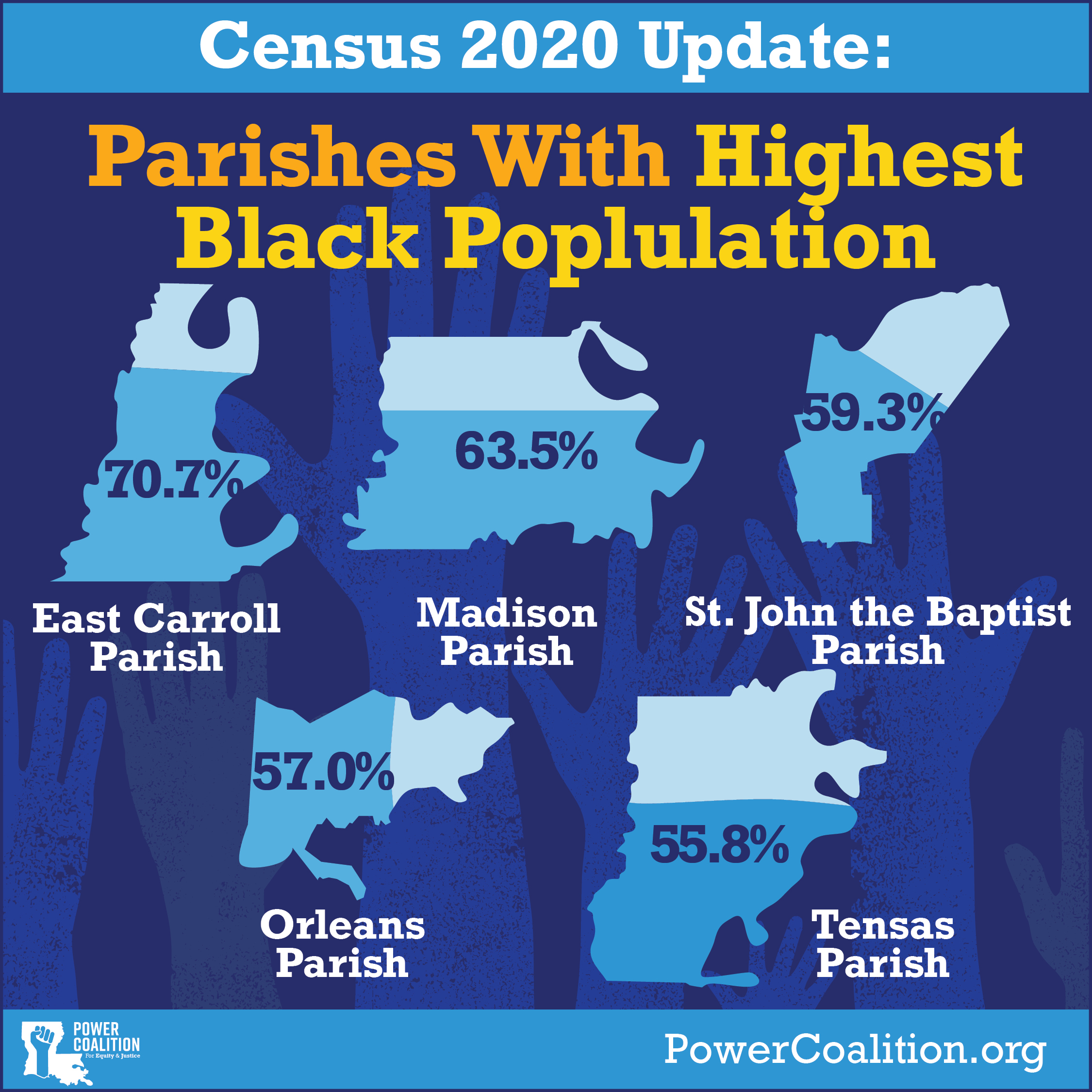 Parishes with highest black population