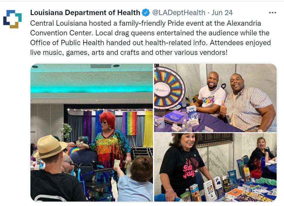 Drag queen tweet stirs controversy for Louisiana Department of Health