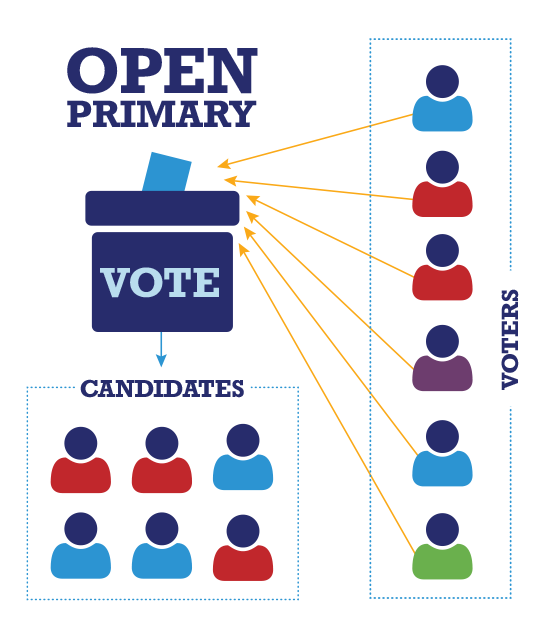 Diagram of Louisiana Primary Voters and Candidates