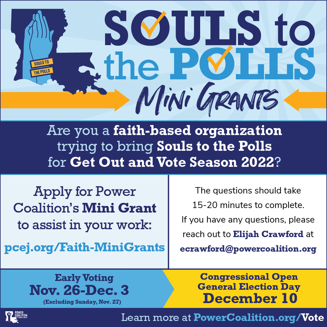 Souls to the Polls Mini Grants available for Faith Leaders