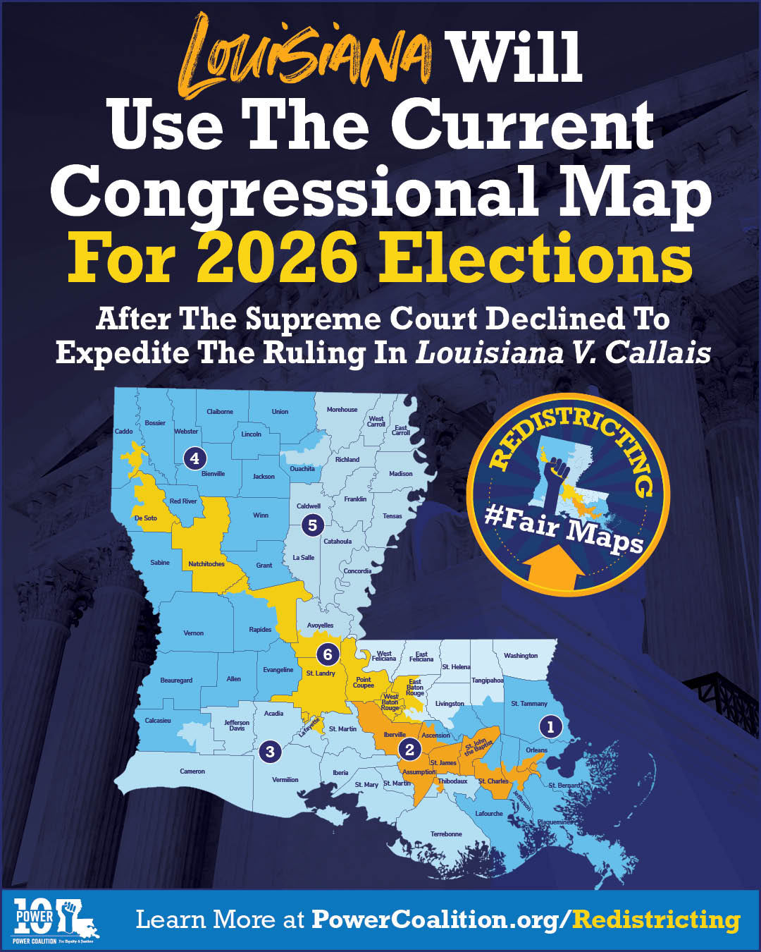 Redistricting - Power Coalition for Equity and Justice, image size:1080x1350